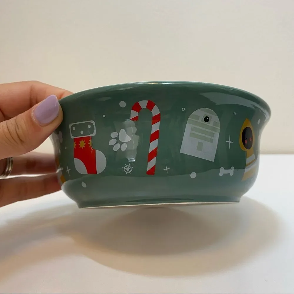 NEW Star Wars Darth Vader Merry Christmas Dog Pet Food Bowl 6”